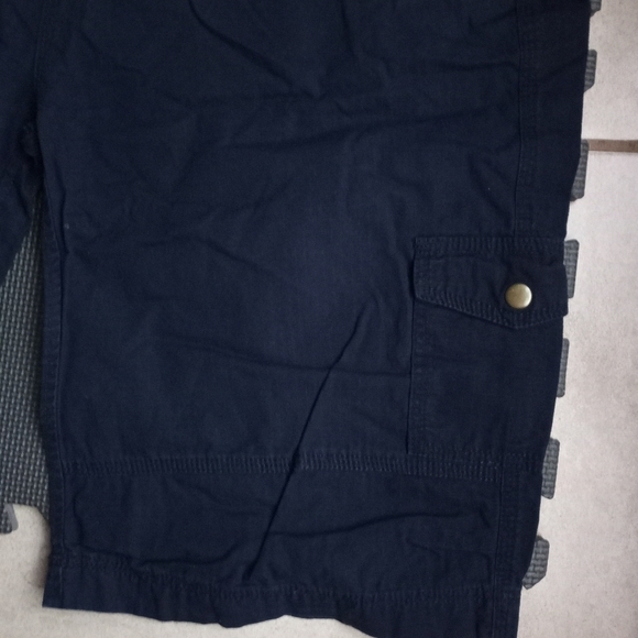 Red Face Men's Size 40 Black 100% Cotton Cargo Zip Six Pocket Shorts - Picture 4 of 6